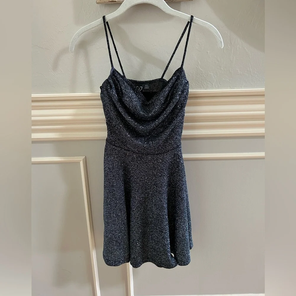Windsor black glitter skater dress xxs - Picture 1 of 4